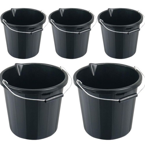 Black bucket 3 gallon - black,