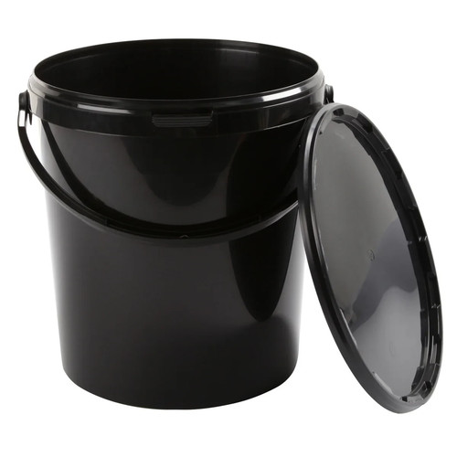 Round bucket with lid - with,