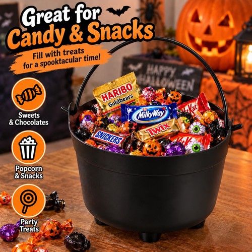 Halloween black cauldron - black,