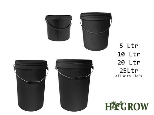 Plastic buckets with lid and - with,