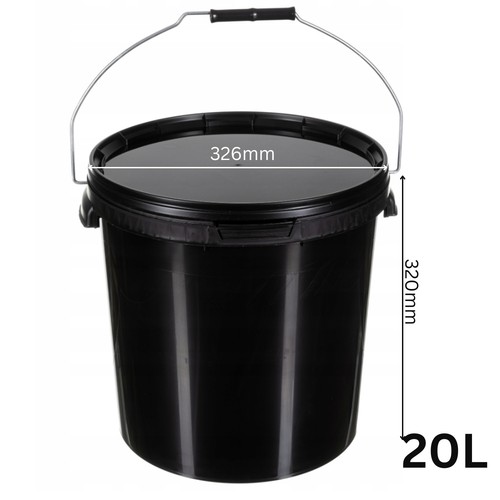 Plastic buckets tubs black - plastic,