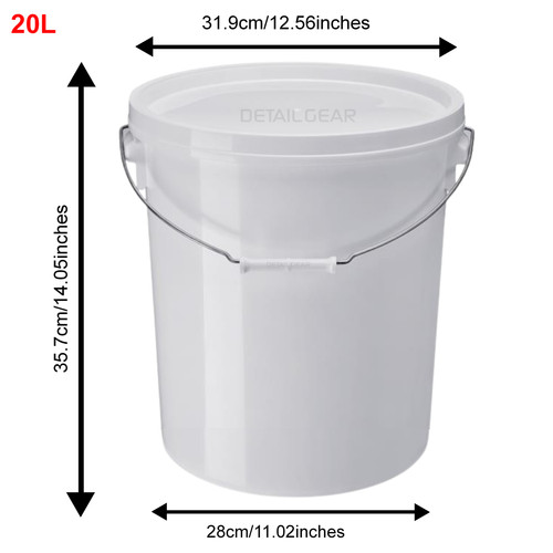 White plastic bucket container - plastic,
