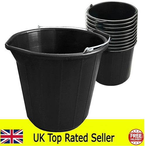 10x black bucket gallon - black,