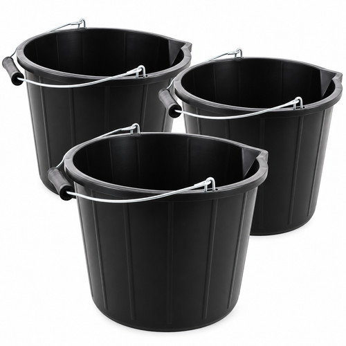 Black bucket gallon - black,