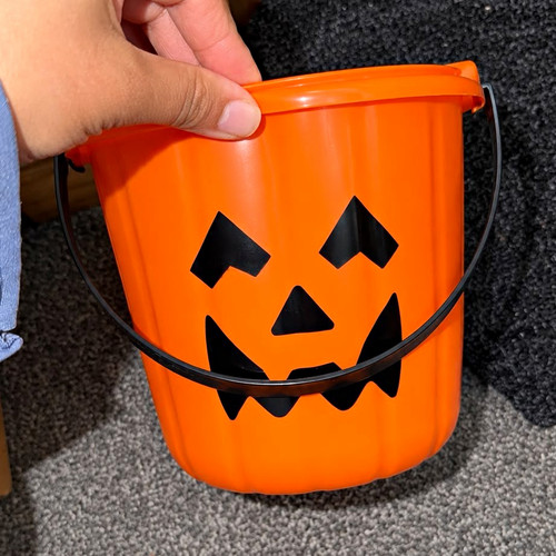 Orange plastic halloween - plastic,