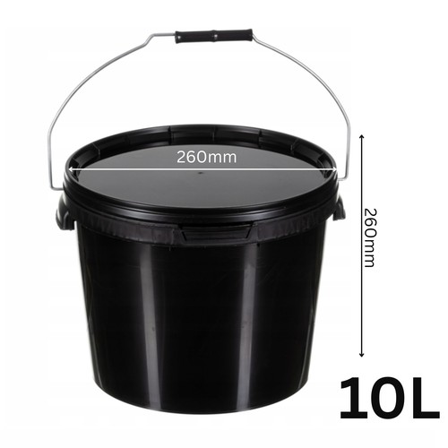 Plastic buckets tubs black - plastic,