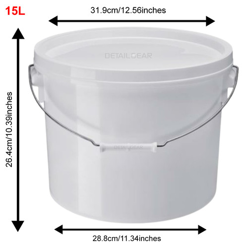 White plastic bucket - white,