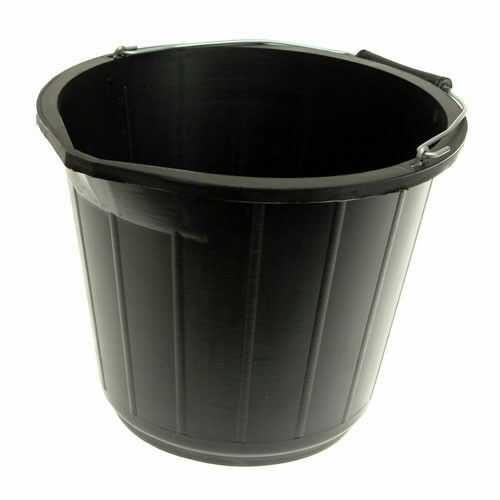 Black plastic builders - black, bucket