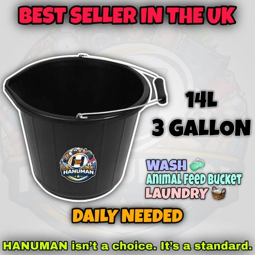 Black plastic bucket - 2,
